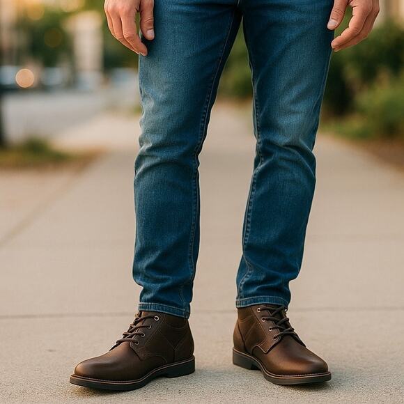 Nunn Bush Chuka Hiker Boots Brand New In Box Mens 8 1/2 Brown Cognac S-1533 - Picture 3 of 16